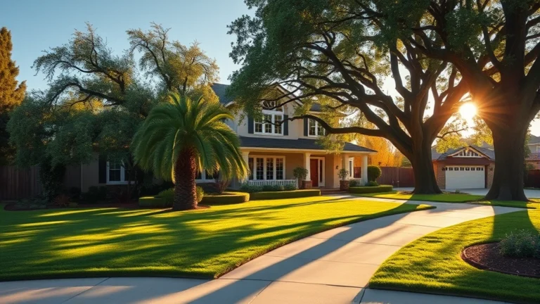 alameda county property taxes - Photorealistic wide-angle shot of a beautiful Alameda County suburban home with