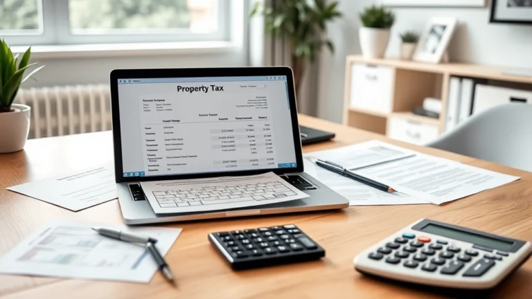 bossier parish tax assessor - A professional, modern home office with a laptop displaying a property tax state