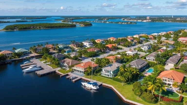 collier county fl tax collector - Aerial view of Naples, Florida residential neighborhood with waterfront properti