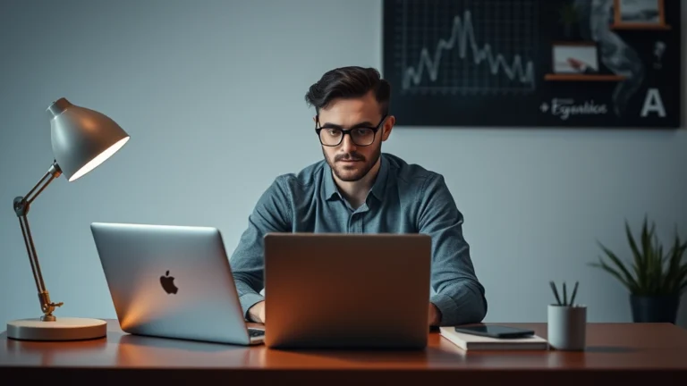 crypto.com tax - A person sitting at a desk with a laptop