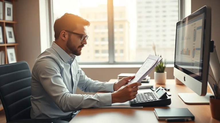 does mississippi have state income tax - Professional accountant reviewing financial documents at modern office desk with