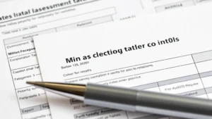 franklin county property tax - A close-up of property tax assessment documents