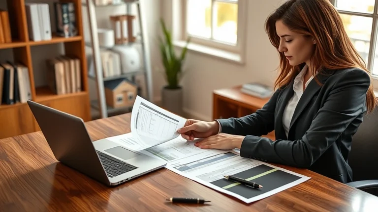 georgia ad valorem tax - A professional real estate agent reviewing property documents and home assessmen