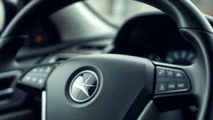 georgia car ad valorem tax - Close-up of a car's dashboard and steering wheel