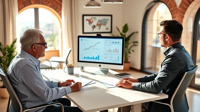 greece summer tax inspections fines - A professional financial advisor meeting with a business owner at a modern offic