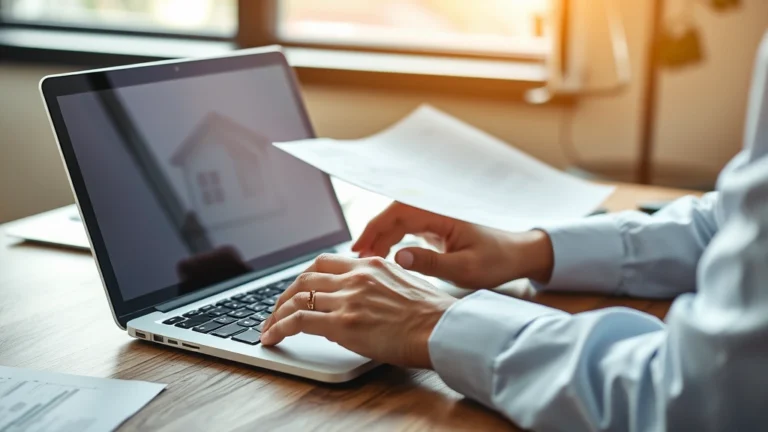 hennepin county tax records - A close-up photograph of a professional sitting at a desk reviewing property doc