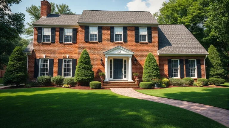 homestead tax credit maryland - Photorealistic image of a Maryland residential home exterior with traditional br