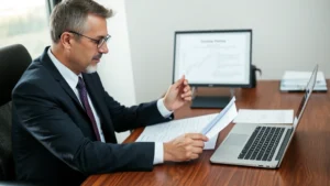 how to avoid pennsylvania inheritance tax - A professional financial advisor in business attire reviewing estate planning do