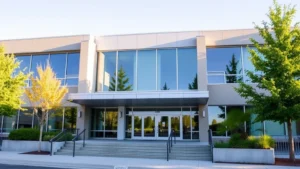 marin county tax collector - Professional Marin County government building exterior with modern architecture,