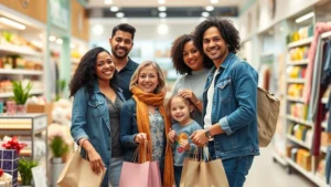 maryland tax free week 2025 - A diverse family shopping together in a bright