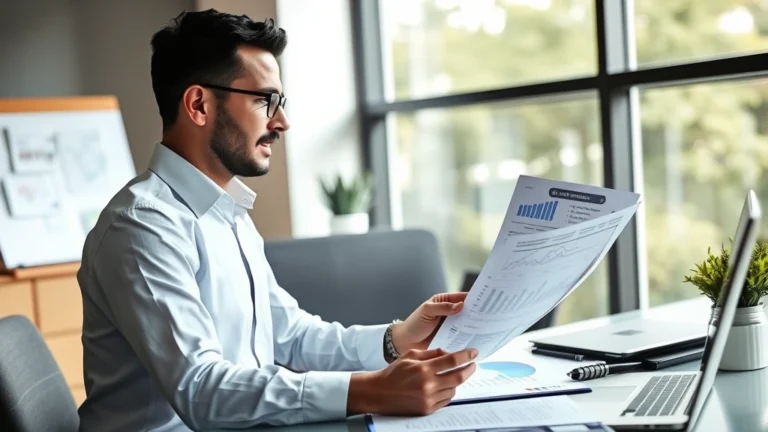 nj new taxes - Professional accountant reviewing tax documents and financial statements at a mo