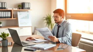 no tax on suppressors allowed to make your own - A professional accountant or financial advisor sitting at a modern desk with a l