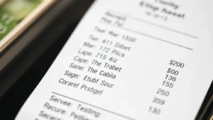 oakland sales tax - A close-up of a shopping receipt showing itemized purchases with tax calculation