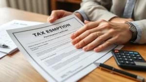 pa sales tax exemption form - Close-up of a business owner's hands holding official Pennsylvania tax exemption