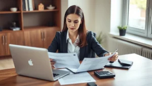 shelby county tn property tax - A professional woman in business casual attire sitting at a wooden desk with a l