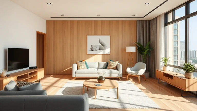 short term rental tax loophole - Modern minimalist short-term rental living room with natural sunlight