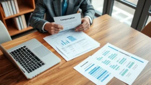 tax on excess compensation within tax-exempt organizations - Professional financial advisor or CPA reviewing compensation documents and bench