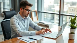 tax planning strategies - A professional accountant or financial advisor sitting at a modern desk with a l