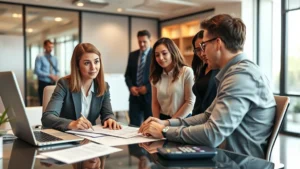 tax sheltered annuity - Professional financial advisor reviewing retirement plan documents with a client