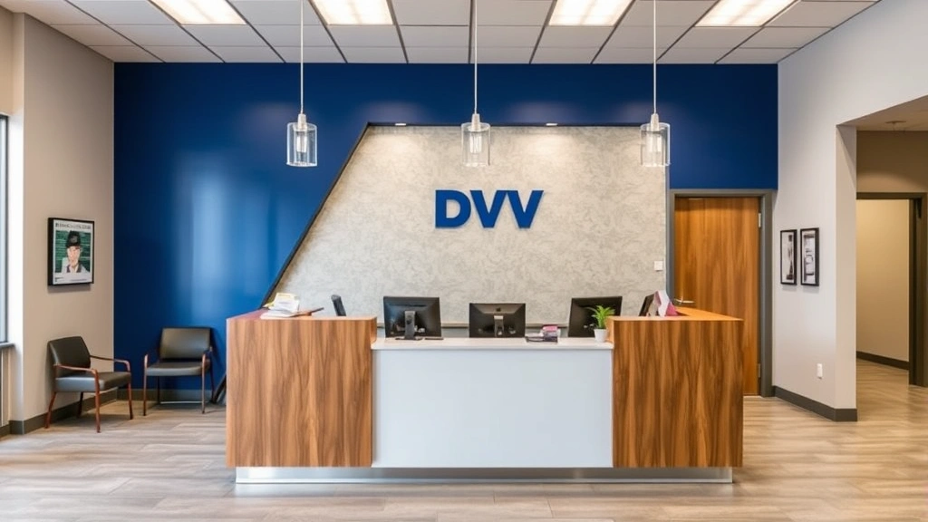 utah vehicle registration tax evasion - A modern Utah DMV office interior with a customer service counter