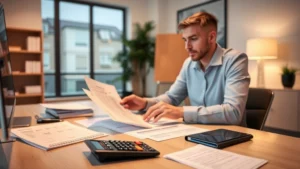 waterbury tax collector - Professional financial advisor in modern office reviewing property tax documents