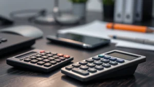 what happens on dune if you dont pay taxes - Close-up of a professional desk with a calculator