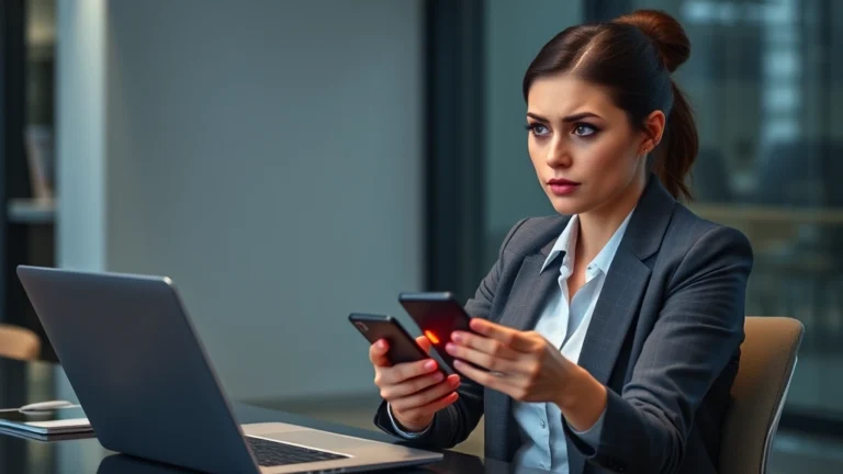 why am i getting tax debt relief calls - A professional woman in business attire sitting at a desk with a laptop, looking