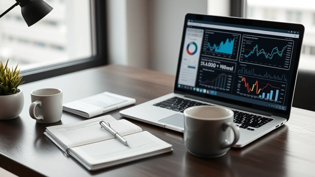 75k a year is how much a month after taxes - 
Modern minimalist workspace with laptop showing tax software, notebook, coffee 