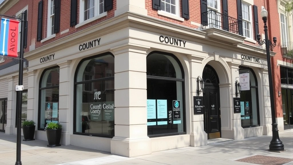 ad valorem tax ga - 
County tax office building exterior with Georgian architecture and official sig
