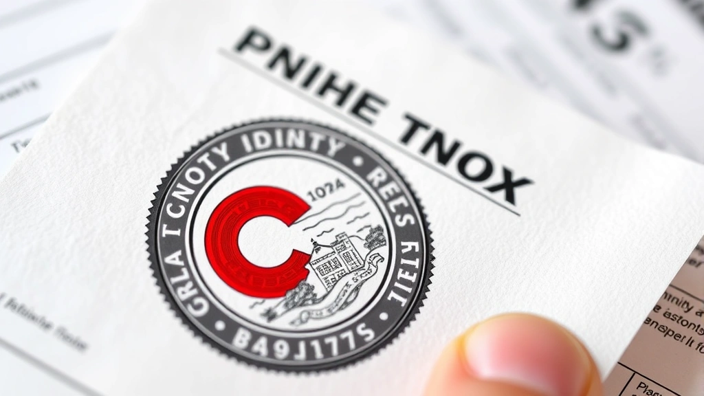 adams county colorado property tax - 
Close-up of hand holding property tax bill statement with Colorado county seal 