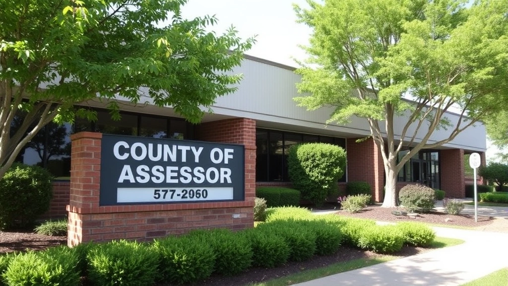 adams county colorado property tax - 
County assessor office building exterior with professional landscaping and sign