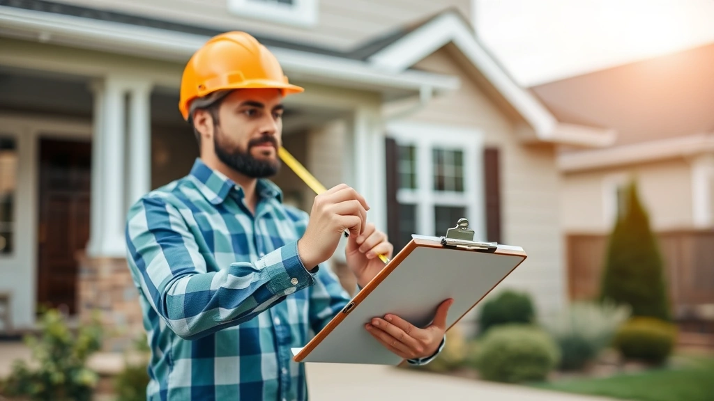 adams county property tax - 
Real estate appraiser measuring home exterior with clipboard and assessment too