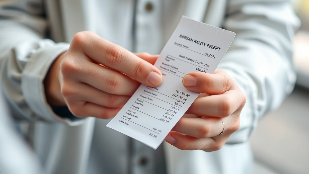 aiken tax office - 
Close-up of hands holding receipts
