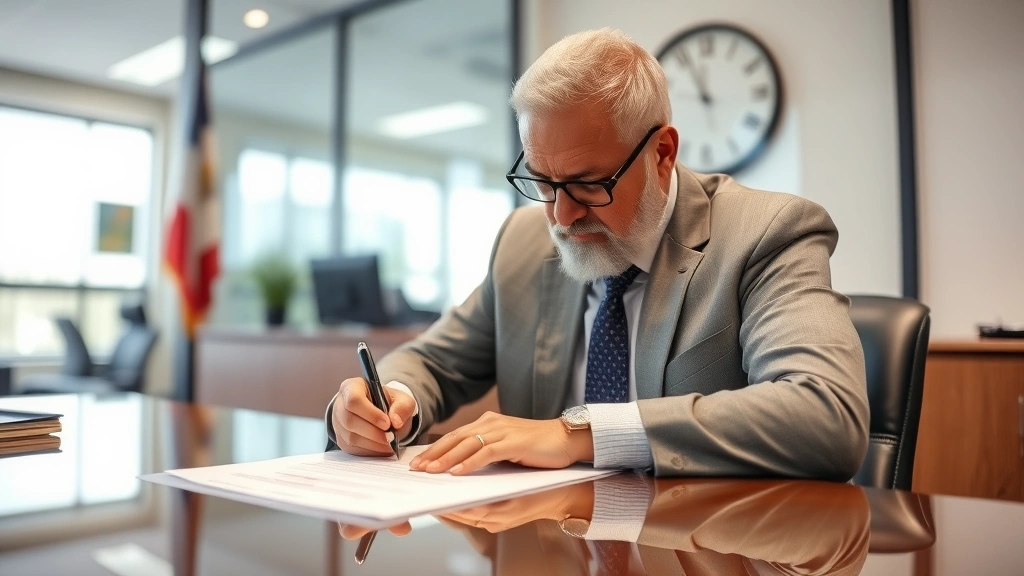 alabama business privilege tax - 
Business owner signing official Alabama Department of Revenue tax registration 