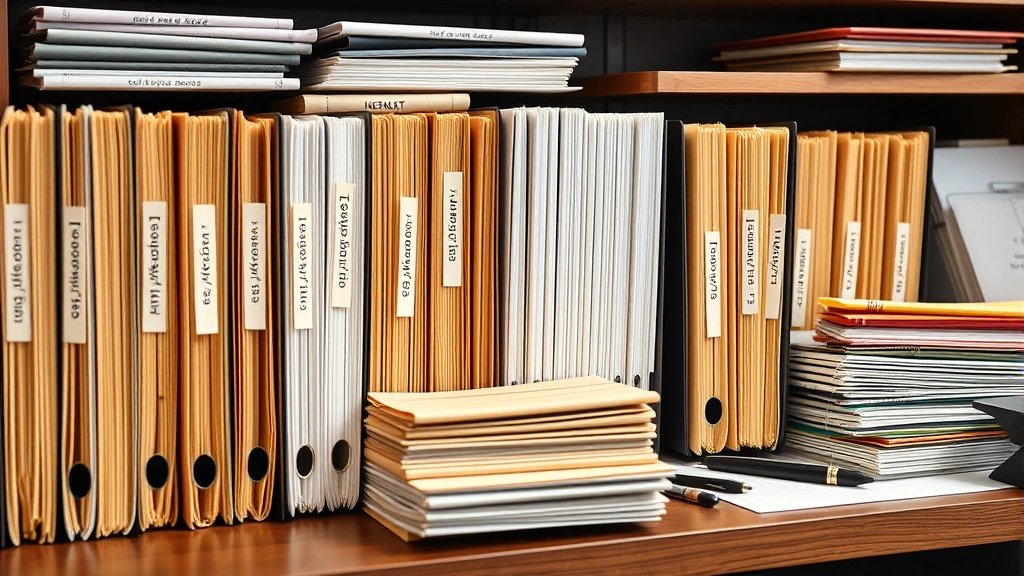 alabama income tax refund status - 
Organized filing system with labeled folders and documents, professional worksp