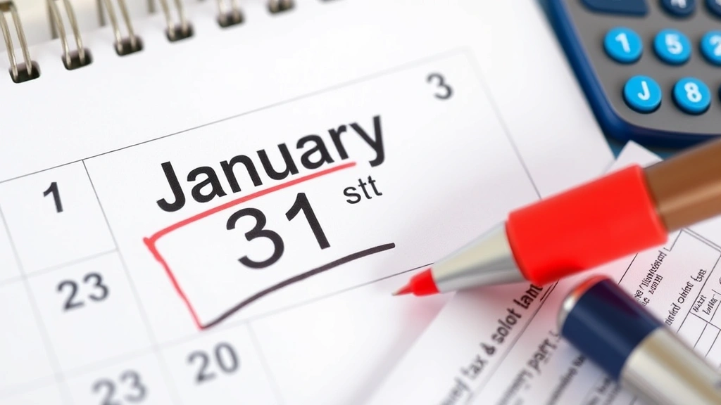 aldine isd tax office - 
Calendar highlighting January 31st tax deadline with red marker and financial d