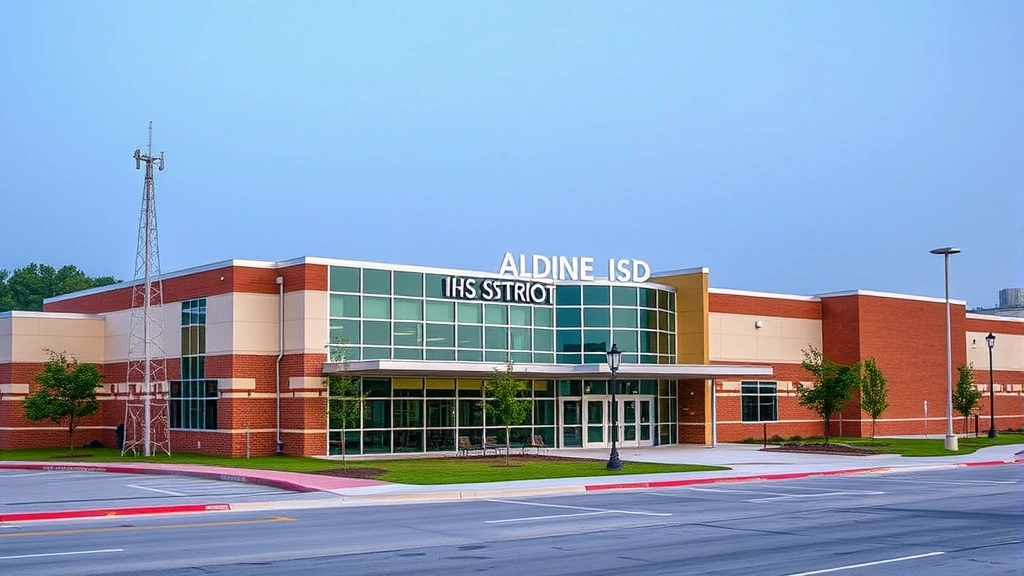aldine isd tax office - 
Modern school building exterior representing Aldine ISD district with community