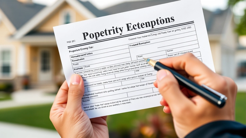 alief isd tax office -
Close-up of hands holding a property tax bill and homestead exemption form with