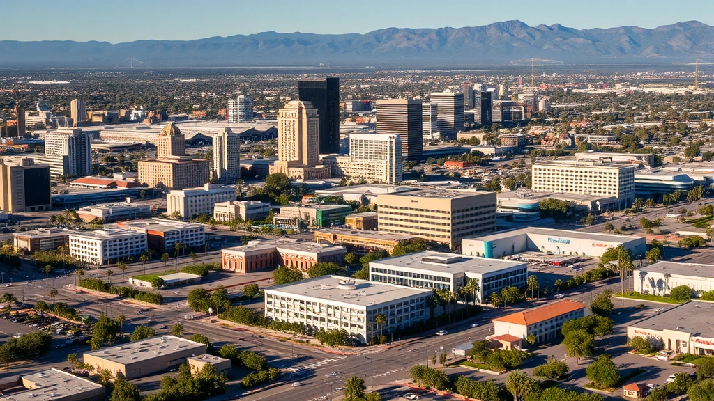 anaheim tax rate -
Orange County cityscape of Anaheim with downtown buildings and business distric