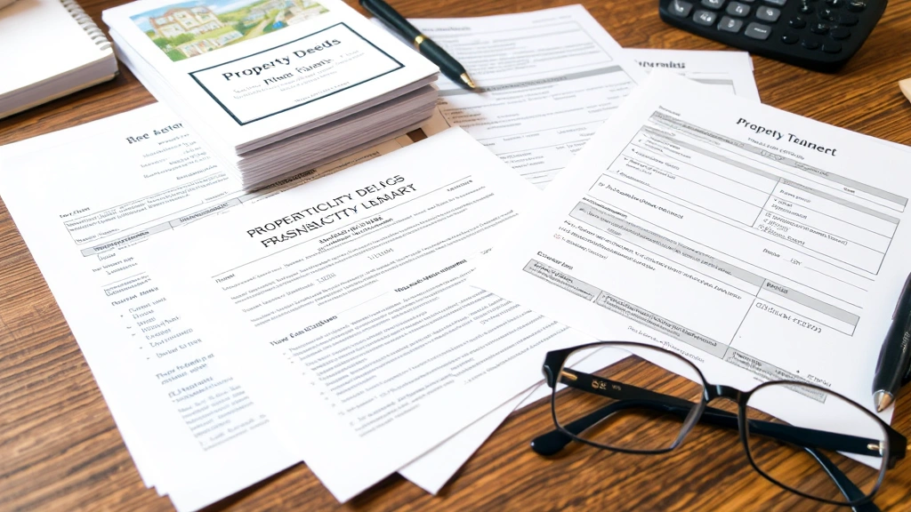 anderson county tax records - 
Organized stack of property deeds, tax bills, and real estate transaction docum