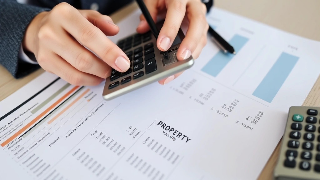 ann arbor property tax - 
Close-up of hands holding calculator and pen over spreadsheet with property val
