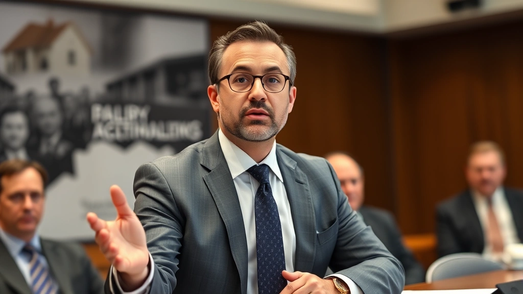 appellate tax board - 
Confident taxpayer in business attire presenting argument before appellate boar