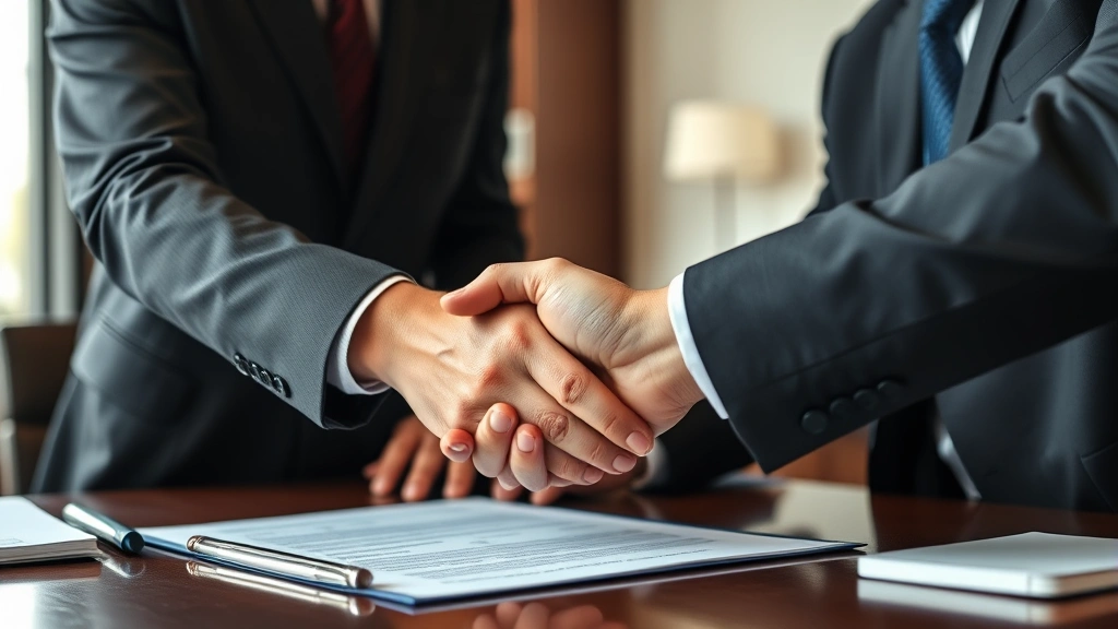 are attorney fees tax deductible - 
Close-up of attorney and business owner shaking hands in law office with contra