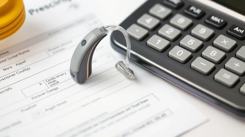 are hearing aids tax deductible -
Close-up of hearing aid device on desk next to prescription paperwork and calcu