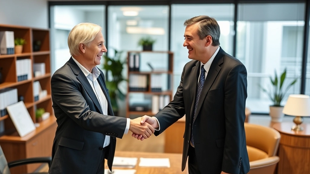 arizona estate tax - 
Handshake between financial professional and client in office, symbolizing trus