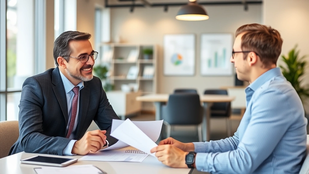 arkansas franchise tax - 
Confident business owner meeting with a CPA in a contemporary office environmen