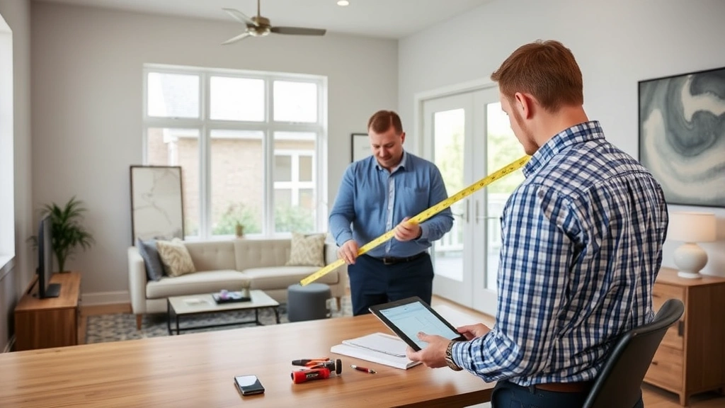 arlington va property tax - 
Modern office setting with property appraiser measuring Arlington home interior