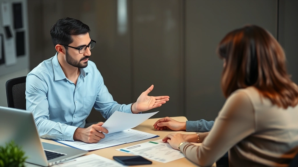 auto loan tax deduction - 
Tax professional explaining deductions to client across desk, paperwork and lap