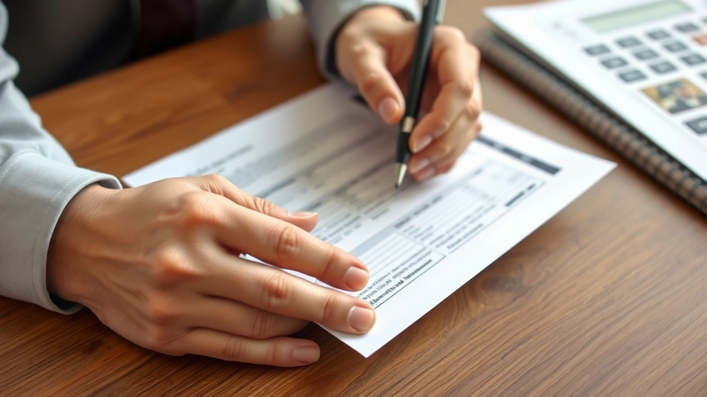 auto sales tax georgia - 
close-up of hands and paperwork
