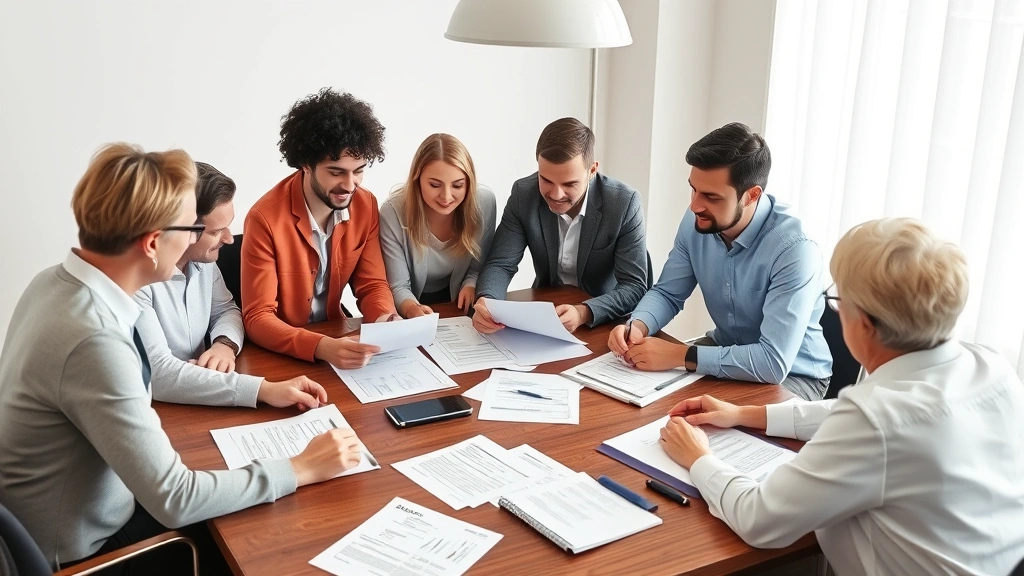 beverly hills sales tax - 
Diverse group of people reviewing tax documents and financial planning material